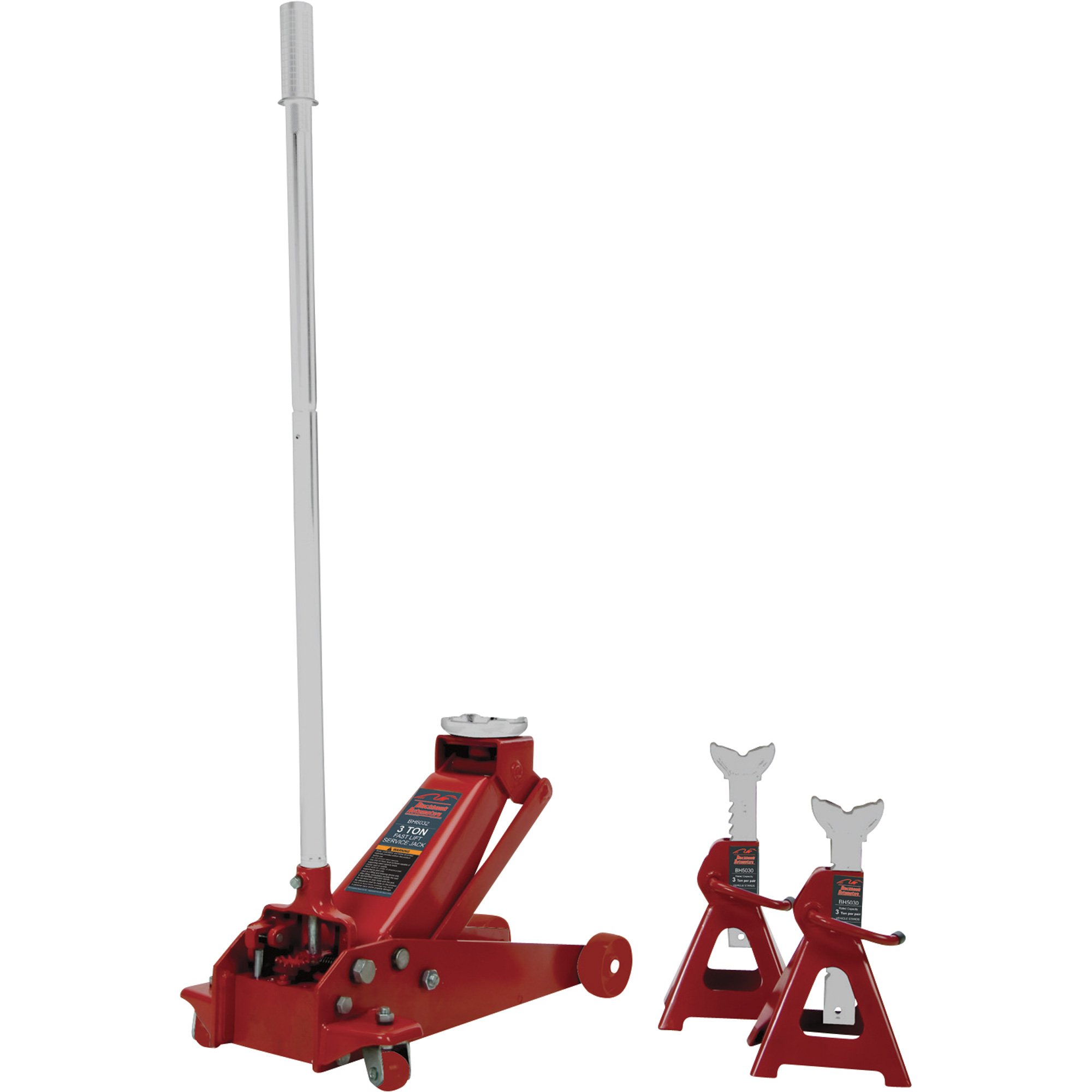 Blackhawk Automotive 3-Ton Service Jack and Jack Stands Kit, Model# BH6032